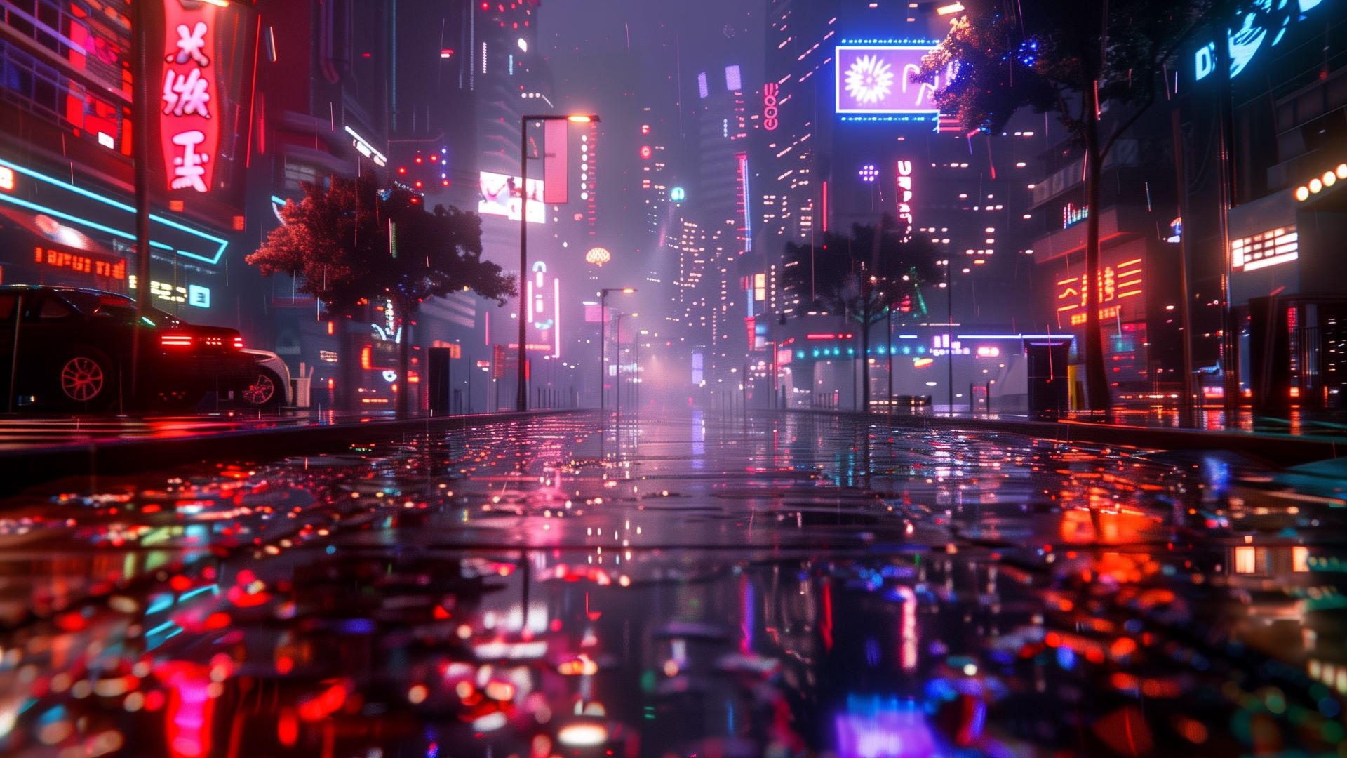 a rainy night in hightech city